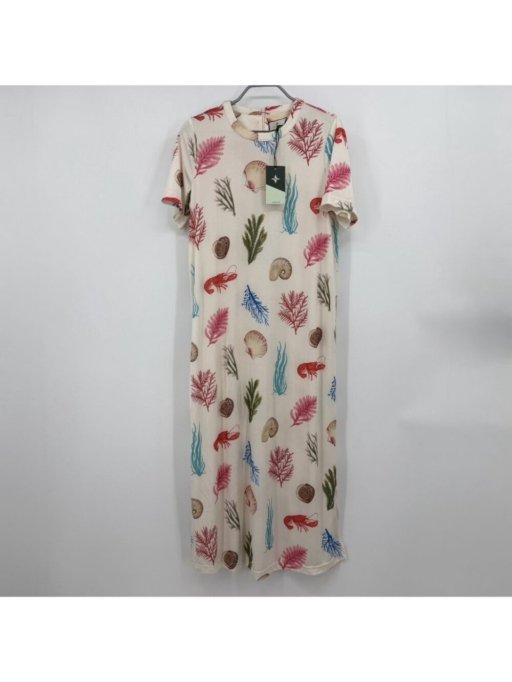 Tuckernuck Bahama Botanical Short Sleeve Colette Maxi Dress Size S Small